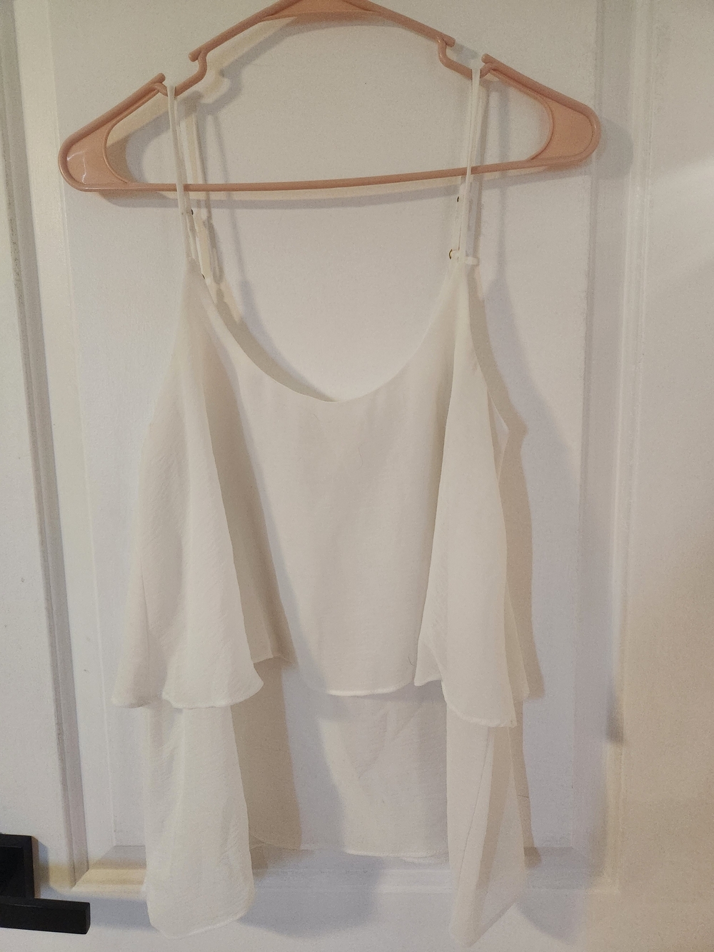 White Layered Spaghetti Strap Women's Top KAYA DI KOKO